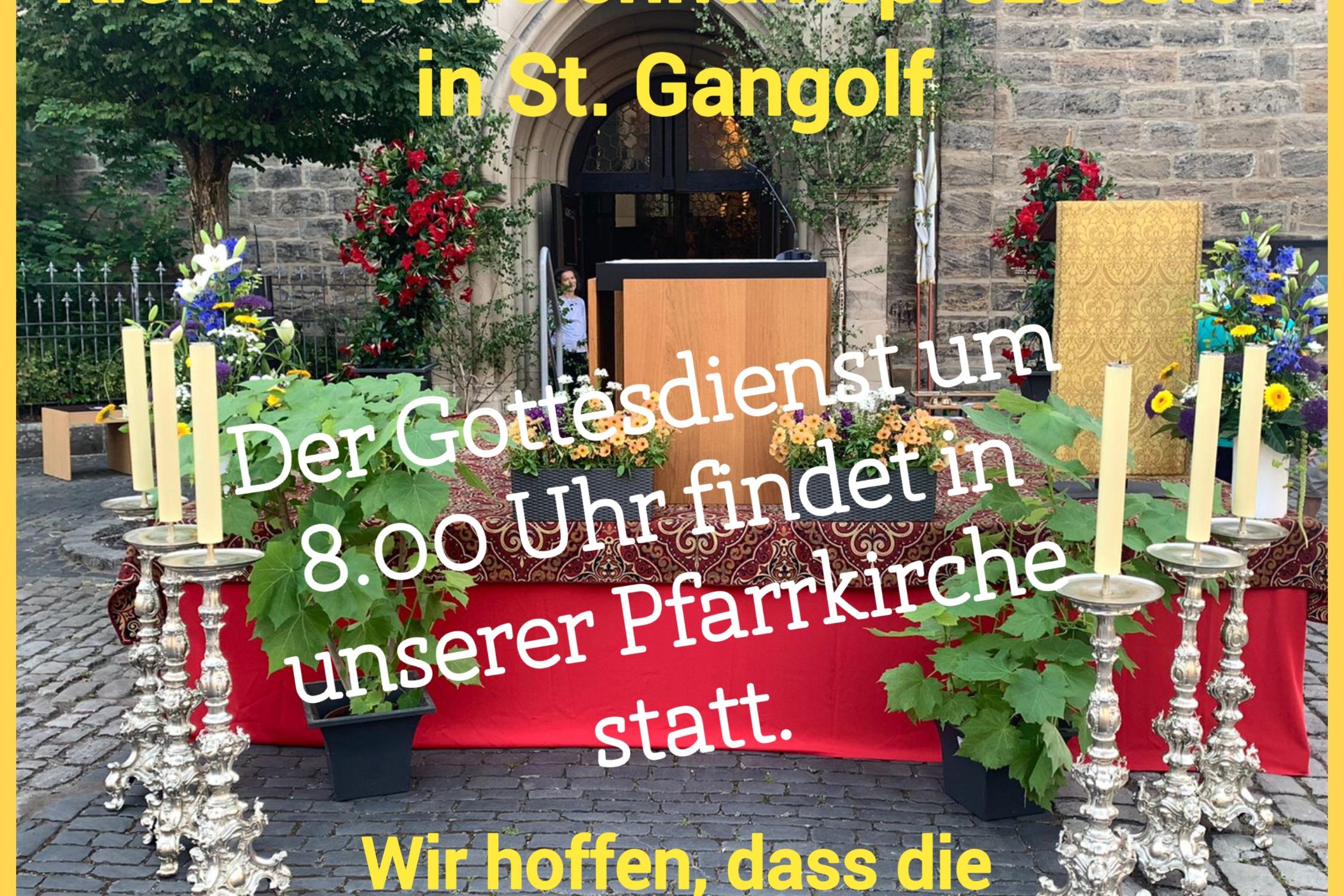 Gottesdienst kleine Fronleichnamsprozession