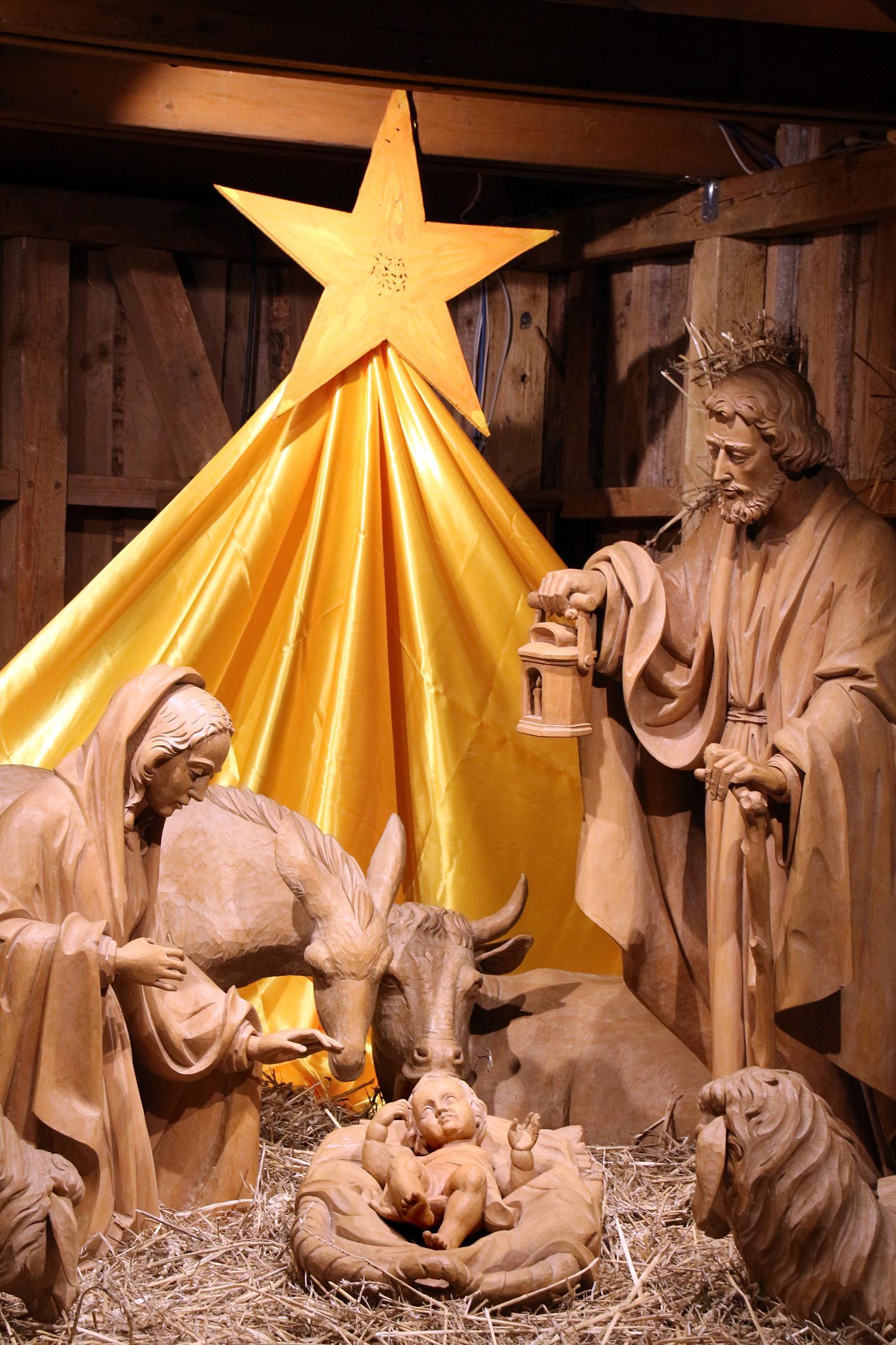 Krippe auf dem Erfurter Weihnachtsmarkt