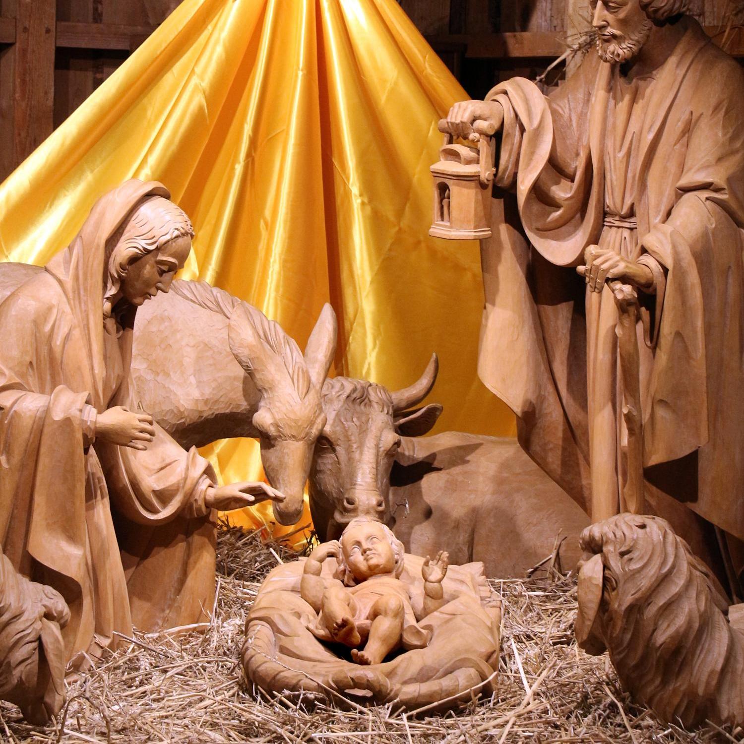 Krippe auf dem Erfurter Weihnachtsmarkt