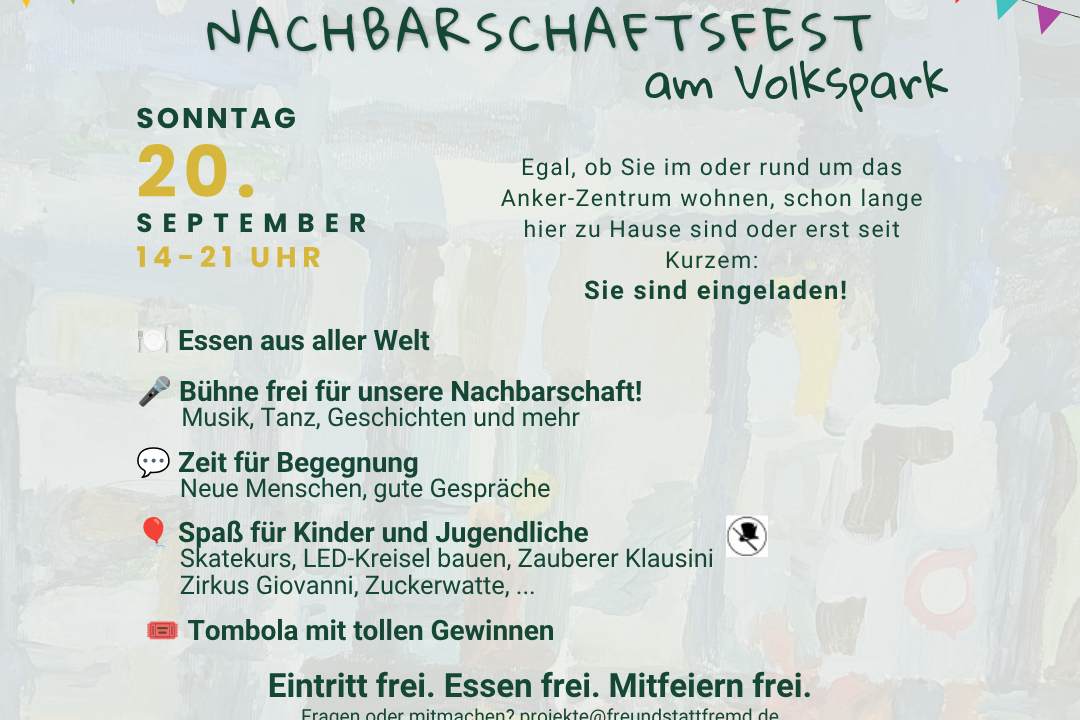 Herzliche Einladung zum Nachbarschaftsfest!