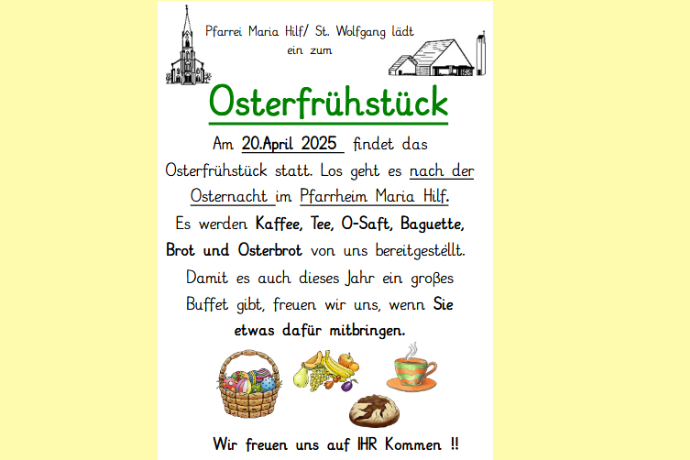 Osterfrühstück 2025