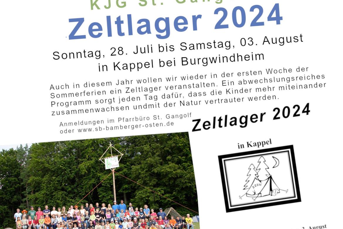 Plakat Zeltlager 2024