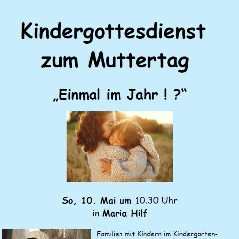 Kindergottesdienst zum Muttertag