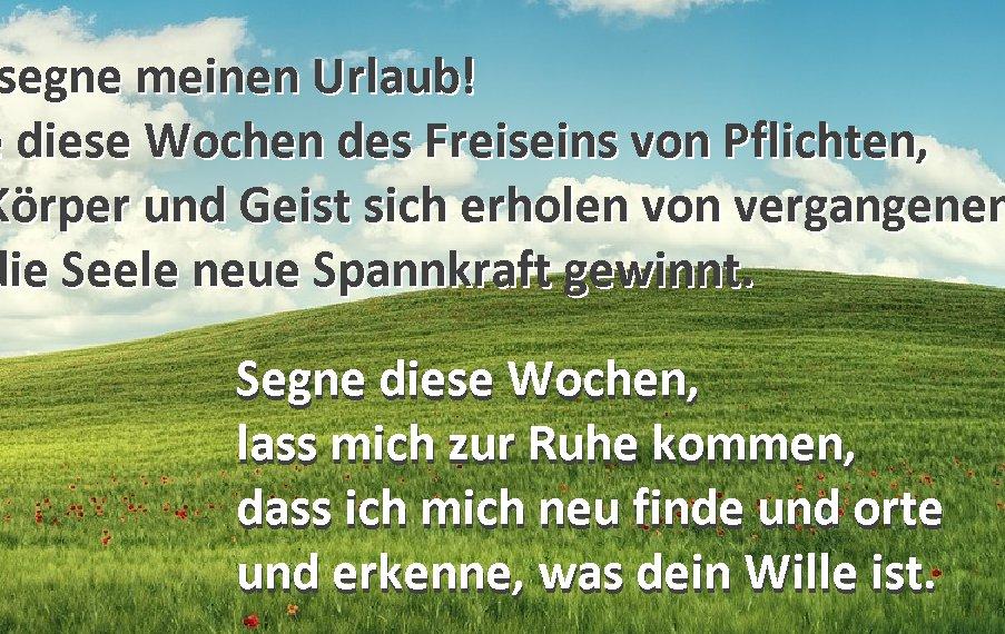 Urlaubssegen