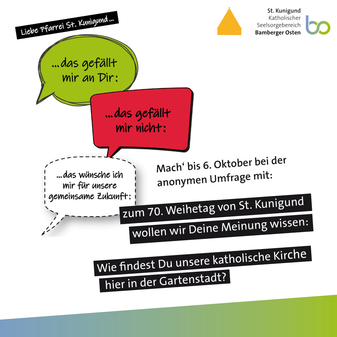 St. Kunigund_Plakat Weihetag_Umfrage